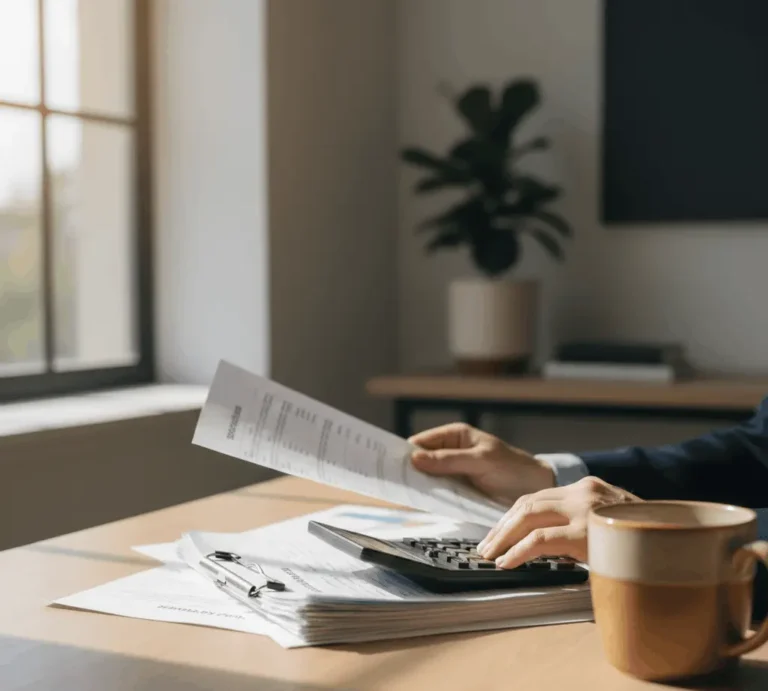 What is a tax return explained with tax documents and calculator