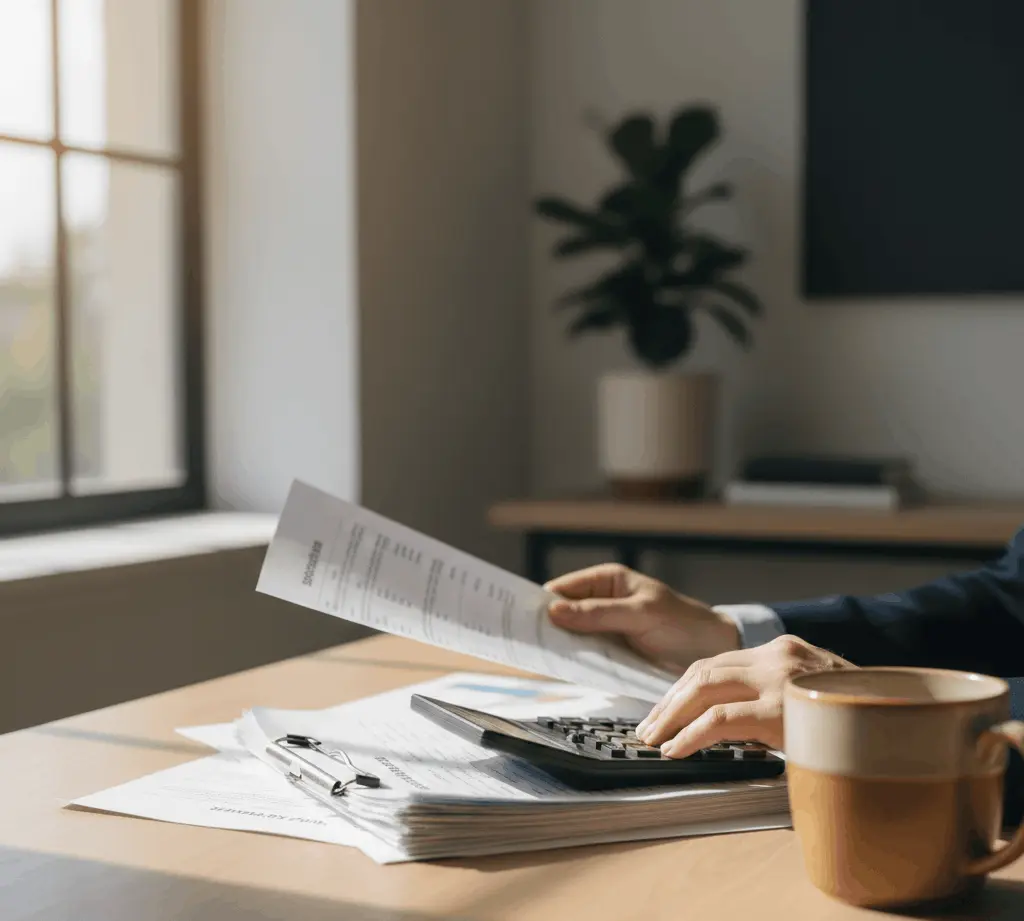 What is a tax return explained with tax documents and calculator